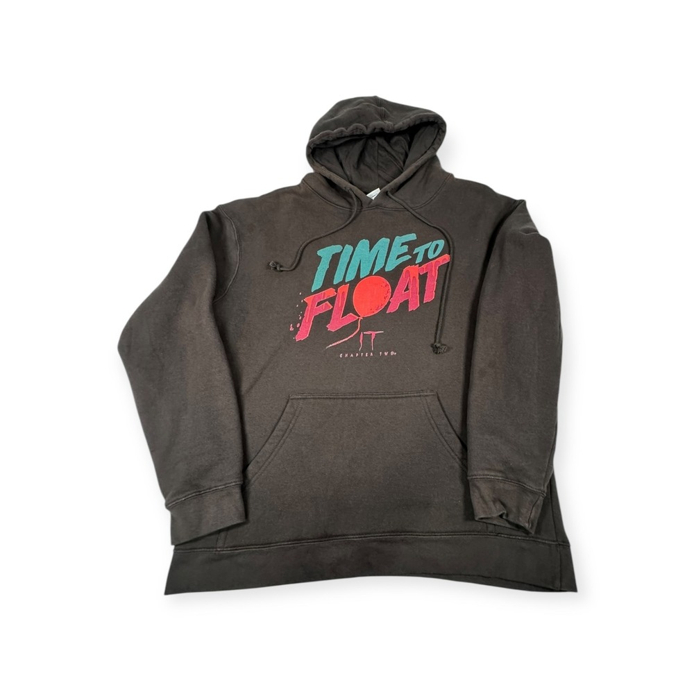 Black Hoodie with Red and Teal Print
